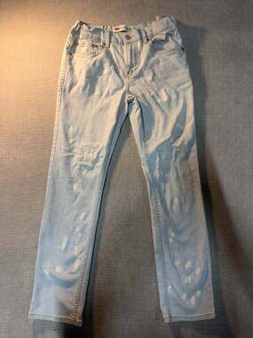 Levi's 512 Slim Taper Bleach Wash Distressed Jeans